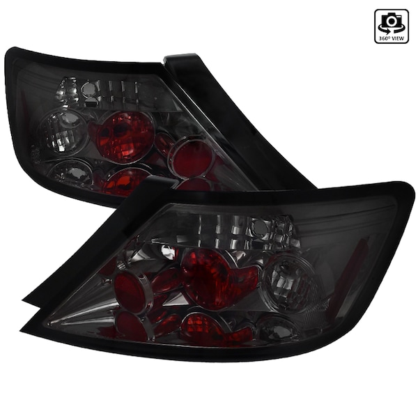 Spec-D Tuning 06-10 Honda Civic Tail Light 2Dr Smoked Lens Chrome Housing LT-CV062G-TM - main